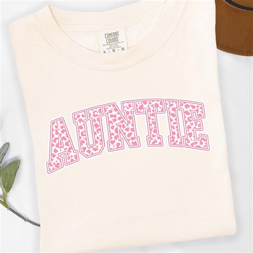 Auntie Leopard Tee Baby Announcement Birthday Gift Aunt Mothers Day Gift First Birthday Theme Party Outfit in My Aunt Era Top - Etsy