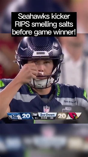 Chat GPT Memes + AI Art on Instagram: "Seahawks kicker Jason Myers was seen absolutely ripping on smelling salts prior to booting a game winning 52-yard kick for the Seahawks in Thursday night. #seattleseahawks #jasonmyers #nfl #nflmemes #smellingsalts #nflkicker #seahawks #seahawksnation #nflhighlights #seahawksfootball"