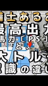 【整備士あるある】最高出力(馬力〔PS〕)と、最大トルクの認識の違い FULL Ver