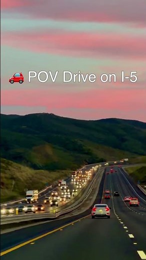 👉 POV: Driving Into a Golden California Sunset 🌅 | Relaxing Highway Drive