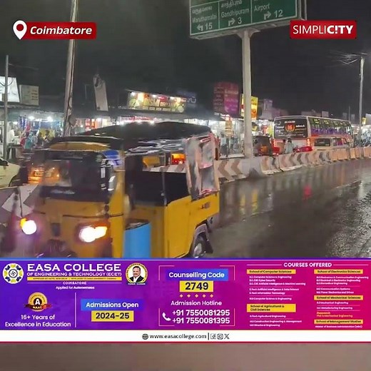 Heavy Rains in Coimbatore and Suburban Areas Bring Relief from Heatwave