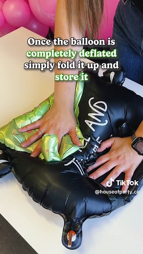 Looking to deflate and reuse your foil balloons? Here’s a simple trick: insert a straw through the seal, gently press the balloon to release the air, and once it’s deflated, fold it up for easy storage. Perfect for saving your balloons for future use! #balloons #howtoballoons #quicktutorial #balloontiktok #houseofpartyco #balloontips #howtodeflateballoons