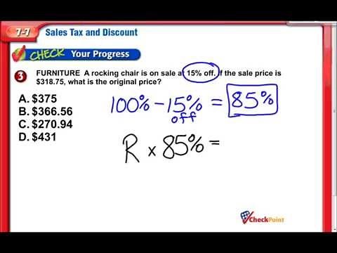 Sales Tax & Discount - Middle School Math