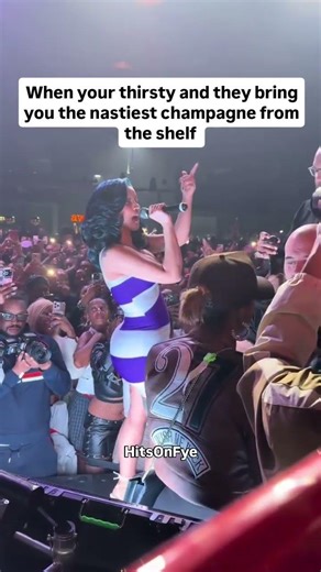 Shawty was thirsty 😂 .... This should be a new commercial or something. #cardib #onstage #viralreeĺ
