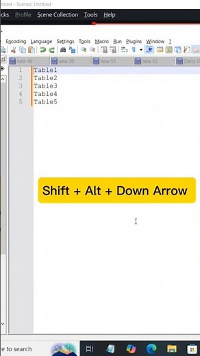 Notepad++ Multi Cursor Hack #ytshorts #yt #notepadtricks #notepad #ai #tricks #office #automation
