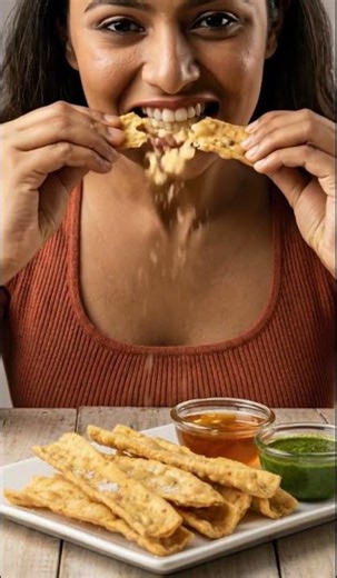 Fafda eating ASMR | sound effect | satisfying tv