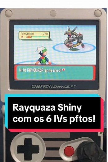 Consegui um Rayquaza Shiny com os 6 IVs perfeitos no Pokémon Emerald!!! #pokemon #nintendo #gamesnotiktok #gameboyadvance #rayquaza