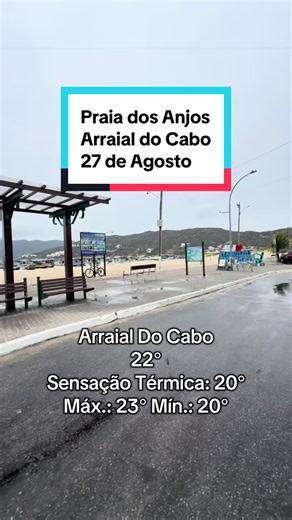 Praia dos Anjos Arraial do Cabo ao vivo — 27 Agosto, tempo e temperatura
