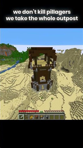 we took the whole outpost #minecraft #meme