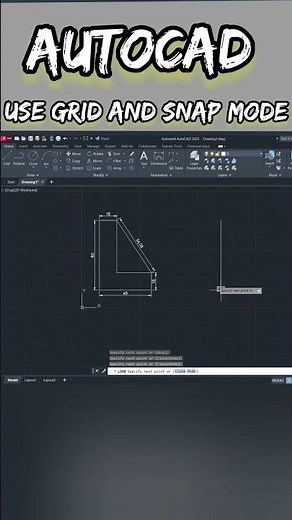 AutoCAD | use snap and grid mode #shorts
