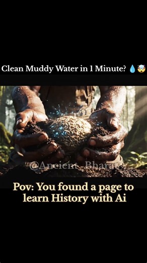 Clean Muddy Water in 1 Minute? 💧🤯 #watercleaning #ancienttechnology