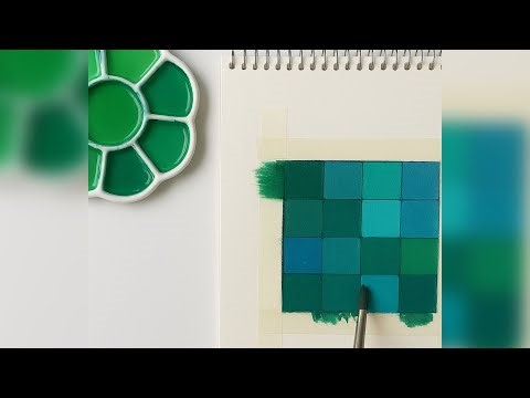 Blue & Green Harmony — A Soothing Paint Mixing Journey