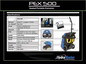 5K views · 14 reactions | The PEX500 Heated Portable Extractor is the quietest machine in its class! Would you like more information? Visit https://hydramaster.com/sales-information-request/ For pricing, and where to buy, visit https://hydramaster.com/product/pex500/ | HydraMaster | Facebook