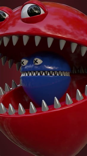 Red vs. Blue Balloon Shape Monster #3danimation #blender #blenderanimation