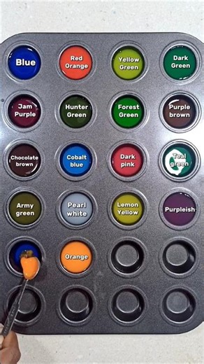 Mixing 24 Colors Using Only 6 Primary Paint colours😯 #paintmixing #mix