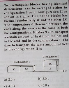 Two rectangular blocks, having identical dimensions, can be arr... | Filo