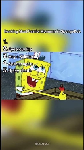 Ranking painful SpongeBob moments #ranking #viral #follow #spongebob #painful #shorts