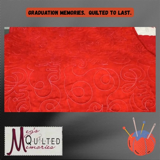 🎓 Graduation season has a way of sneaking up fast…and once it’s here, the calendar fills quickly. Now’s the time to get graduation quilt orders in so nothing feels rushed later. A graduation quilt turns years of school memories into something meaningful they can take with them, whether that’s college, work, or their next chapter. 🧵💛 What makes these quilts extra special is the level of customization. More border choices. More tag lines. More graphics. More backing colors. Every detail is chos