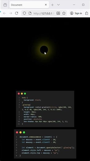 Glory mouse with HTML, CSS & JS! #coding #frontendcourse #webdevelopment #staticwebsite #webdesign