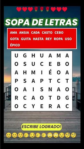 😀Nuevo Puzzle de Sopa de Letras para Pensar y Jugar♥️#sopadeletras #juegomental 😺🧡‼️