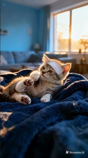 This Hurt Kitten Still Tries… Sending All Your Prayers 💛🐾 #cat #kitten #adorablecats