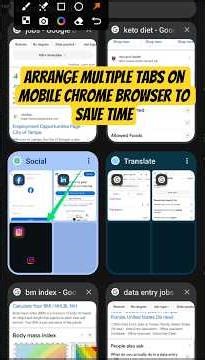 Organize Chrome Tabs on Mobile (Group Tabs by Color & Name) #shortfeed #chrometrick