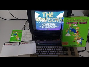 The Simpsons Arcade Game (1991) For Commodore 64! Original Box, Manual & Gameplay! Cutscenes on C64!