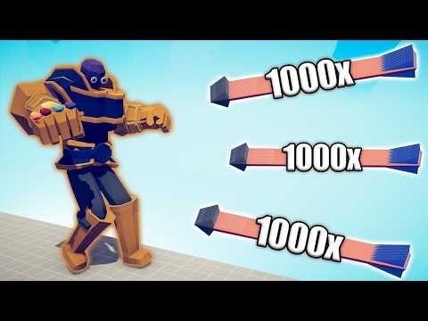 OVERPOWERED THANOS vs 2000x OVERPOWERED UNITS TABS Totally Accurate Battle Simulator 2026