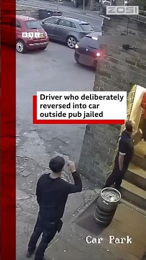 Driver who deliberately reversed into car outside pub jailed. #Bradford #BBCNews