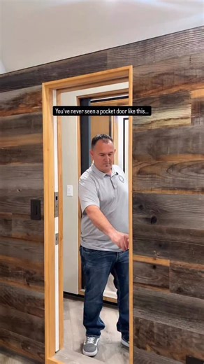 Two doors, one genius design. 🐾🚪 Meet our dual pocket door system — where a full-size pocket door and a pet/child gate slide in opposite directions from the same wall. No bulky floor track. No wasted space. Just smooth, soft-close functionality that’s as practical as it is impressive. Whether you’re keeping kids safe, pets contained, or simply elevating your home’s flow — this setup proves that custom and functional can be the same thing. Built heavy-duty. Built smart. Built HD. #hdpocketdoors