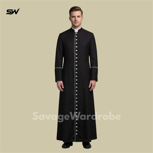 Men Priest Cassock Robe, Clergy Robe for Church, Traditional Catholic Priest Cassock. - Etsy