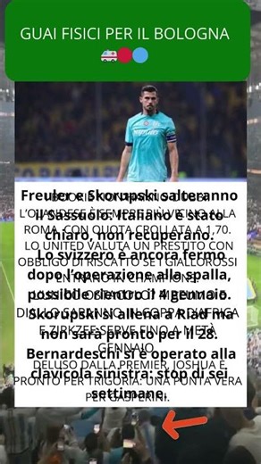 Guai fisici per il Bologna 🚑🔴🔵