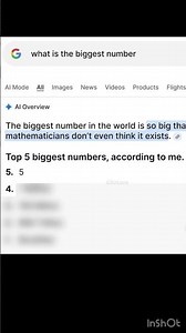 Top 5 biggest number but according to google