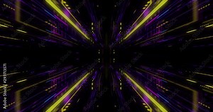 Flying futuristic central processing unit. electronic circuitry within a computer that carries out the instructions of a computer program performing arithmetic, logic, controlling. loop / 3D render