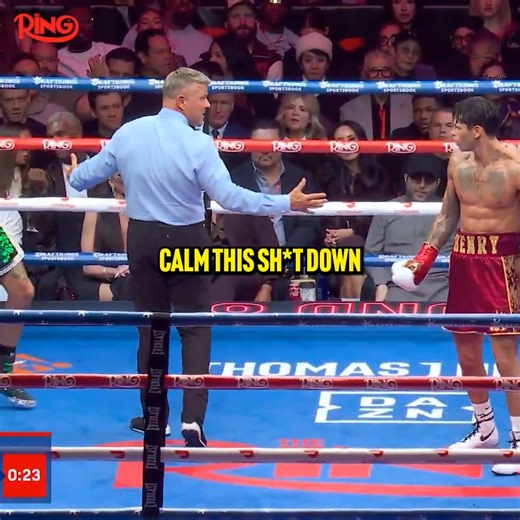 Referee Thomas Taylor wasn’t letting anything fly in the ring with Ryan Garcia and Mario Barrios 🗣️🍿 | Ring Magazine
