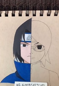 Sasuke and Sarada artwork: Father-daughter ninja bond
