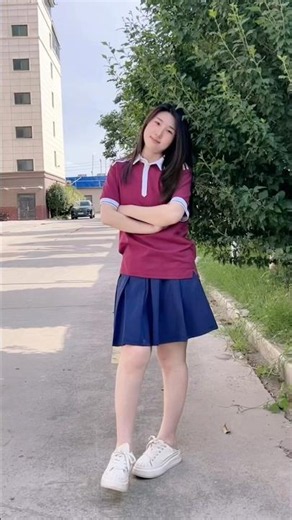 Summer women's polo shirt and short skirt combination, custom adjustable length#school #uniforms