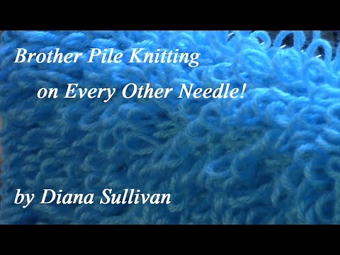 Pile Knitting with Loops on Every Other Needle by Diana Sullivan
