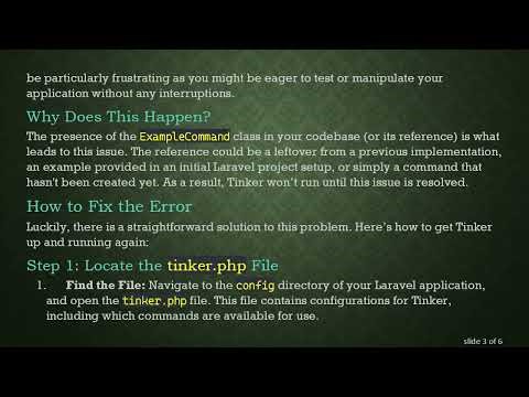 Resolving Class App\\Console\\Commands\\ExampleCommand Does Not Exist Error in Laravel Tinker