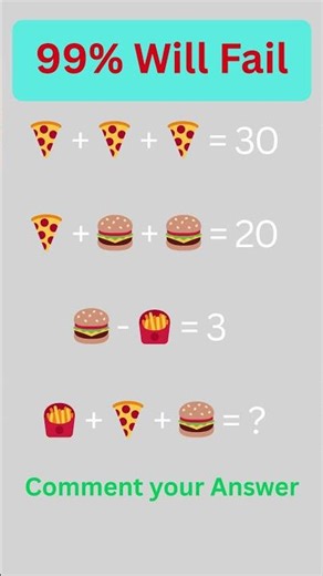 99% Will FAIL This Simple Math Test! 🧠 #Shorts