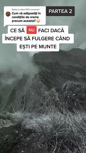 Replying to @ellasc710 @Razvan Pintean Ce să NU faci dacă începe să fulgere când ești pe munte #lightning #thunder #safety #mountain #staysafe #fagaras #fagarasmountains