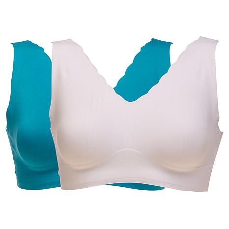 Rhonda Shear 2-pack Invisible Edge Body Bra with Scalloped Edge | HSN