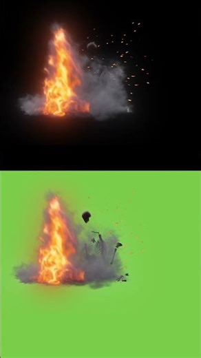 Free Green Screen Human Burning #vfx #aftereffects #shots