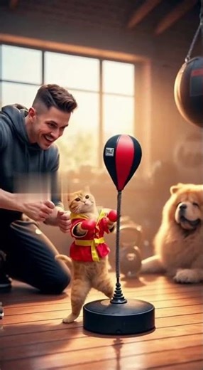 Boxing Cat Training Session – Tiny Fighter Shows Off Hilarious Moves