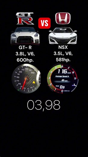 Nissan GT-R vs Honda NSX. #gtr #nsx