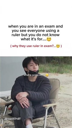 why they use ruler in exam ?🙂 #jungkook #btsmemes #kpop #fypシ゚viral #trending