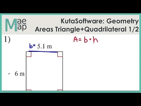 KutaSoftware: Geometry- Area Of Triangles And Quadrilaterals Part 1