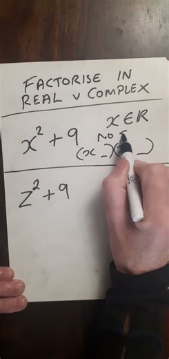 Factorise Real v Complex #complexnumbers #furthermaths #mathstrick #math #algebratricks #calculus