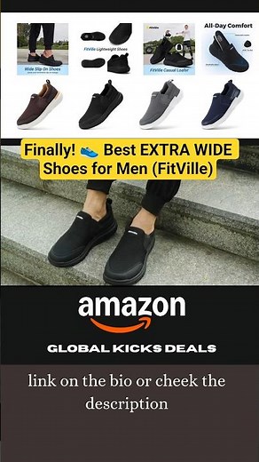 Finally! 👟 Best EXTRA WIDE Shoes for Men (FitVille) #sneakers #amazonfinds #yeezy