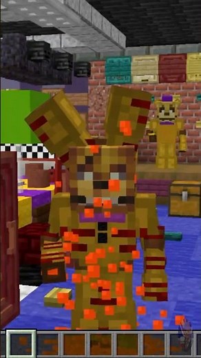 Getting SPRINGLOCKED in Minecraft 🐰#minecraft #fnaf #shorts #shortvideo #minecraftshorts #fnafedit